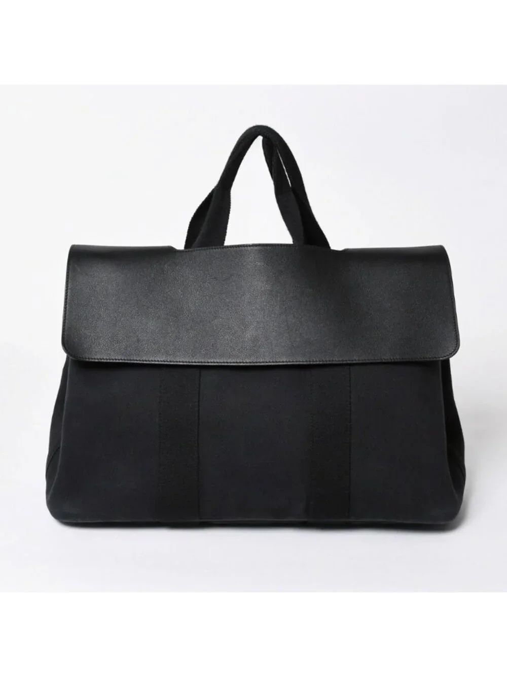 Hermes Handbag Valparaiso MM Tote Black Silver